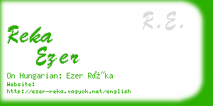 reka ezer business card